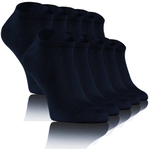 Granatowe skarpetki stopki damskie męskie 10-pak 76% bambus Sesto Senso – komfort i świeżość