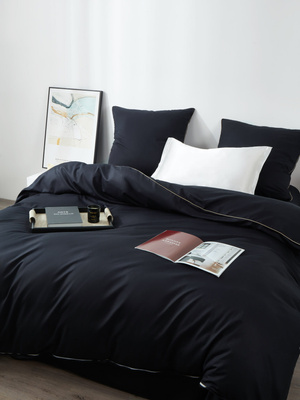 POŚCIEL SATYNA QUEEN PREMIUM CZARNY