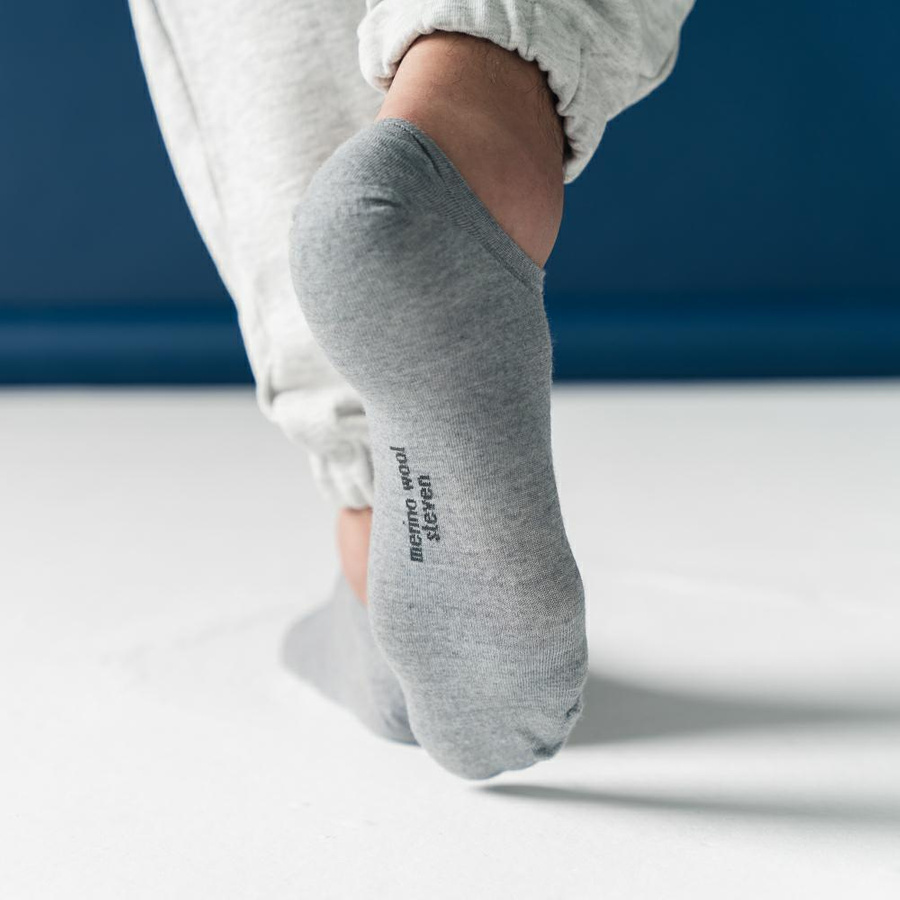 Stopki Męskie Szare Merino Wool