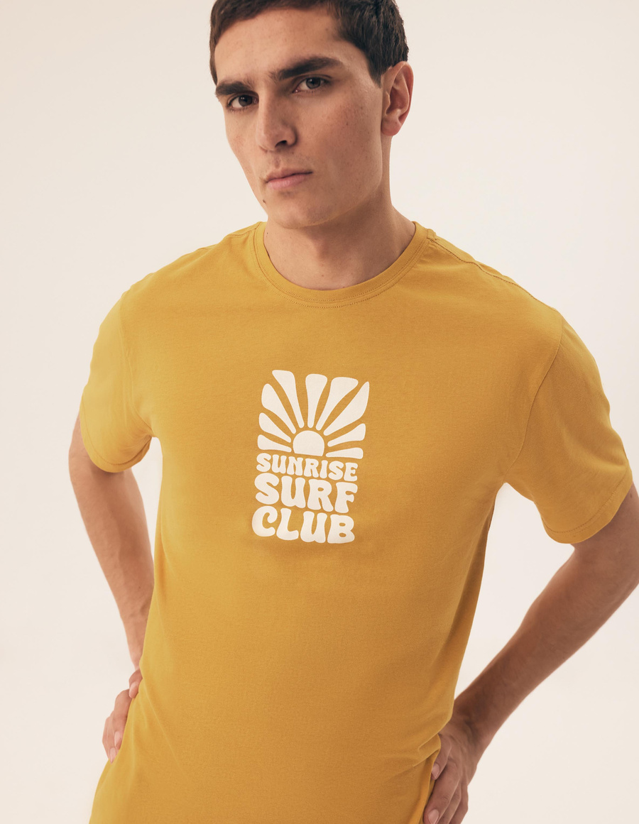 Piżama męska 42600 yellow bawełniana