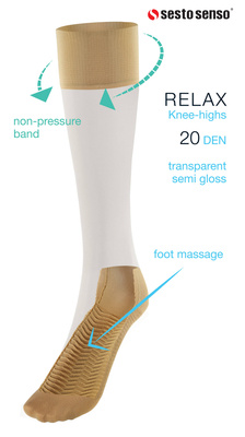 3x Podkolanówki Masujące Spód Stopy Relax
