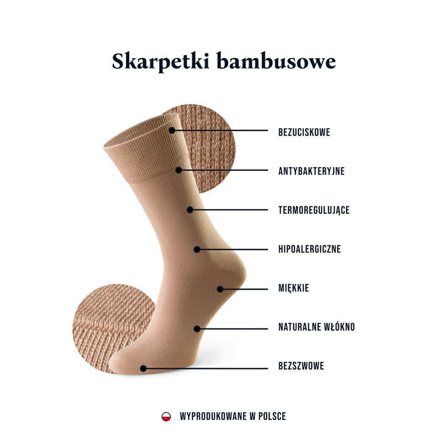 Skarpety męskie bambusowe bezuciskowe art. 149