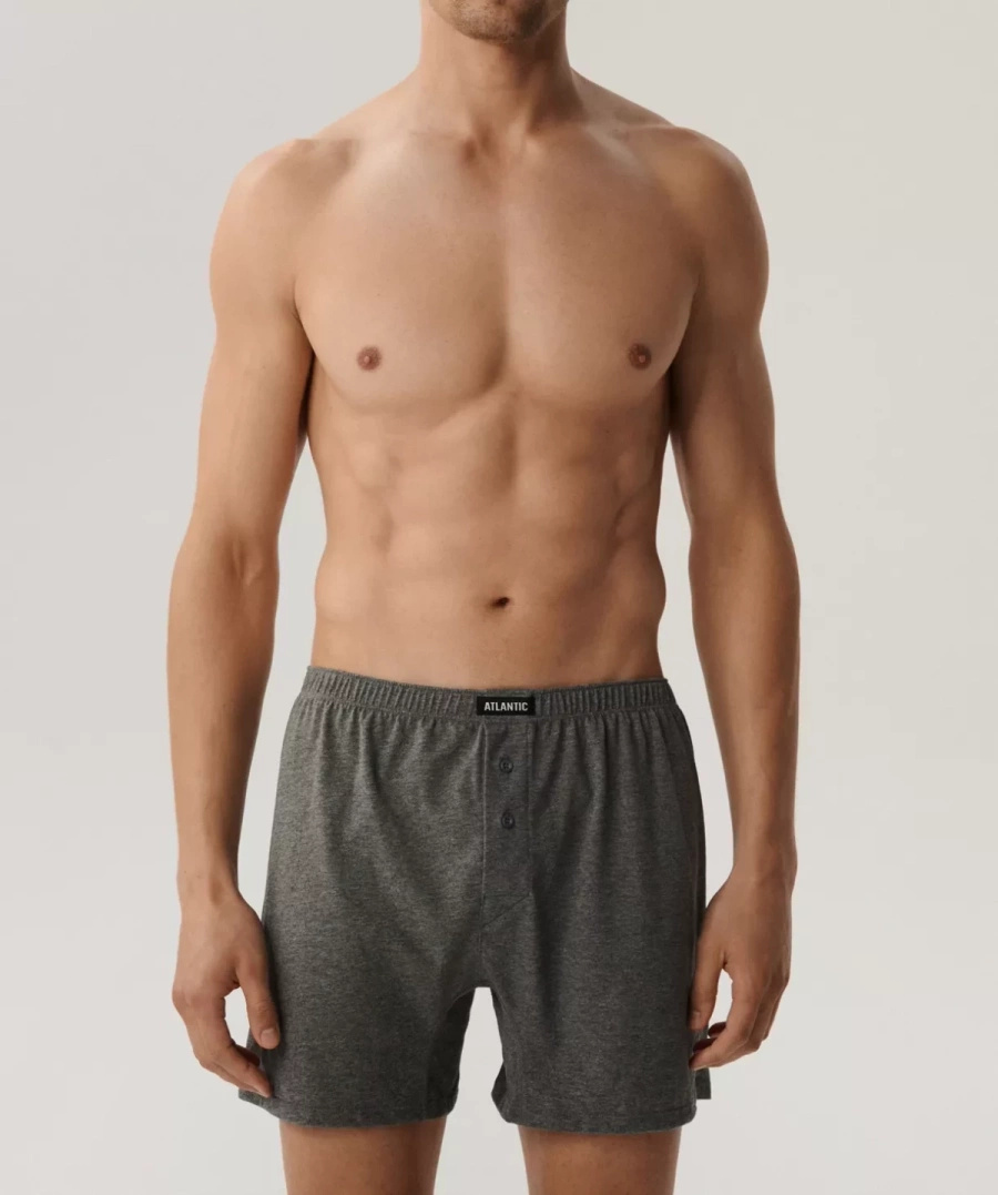 Grafitowe wygodne bokserki męskie 47% modal Atlantic – komfort na co dzień