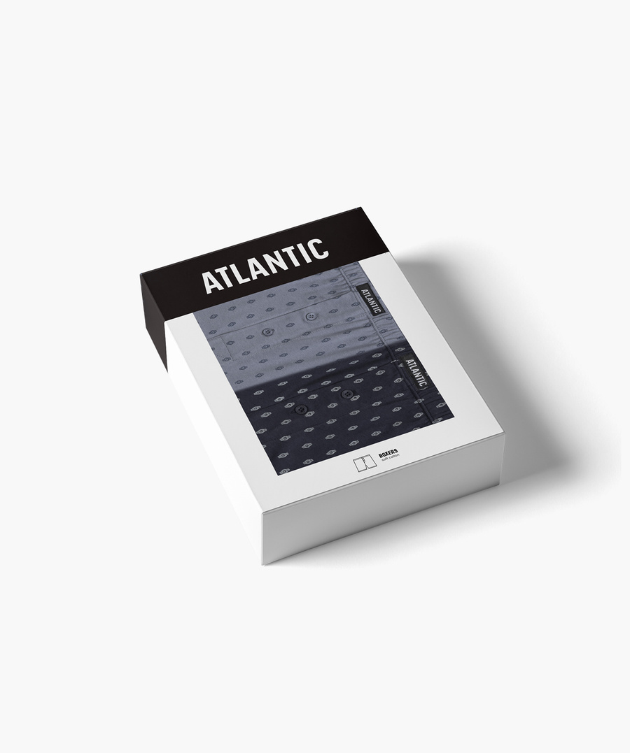 Szare wygodne majtki męskie 100% bawełna 2MBX-057 Atlantic – komfort na co dzień.
