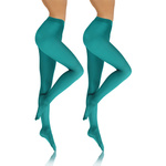 2x Kolorowe rajstopy kryjące z microfibry Hiver 40DEN