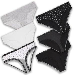 Figi damskie bikini z koronką S-XL 6-pak