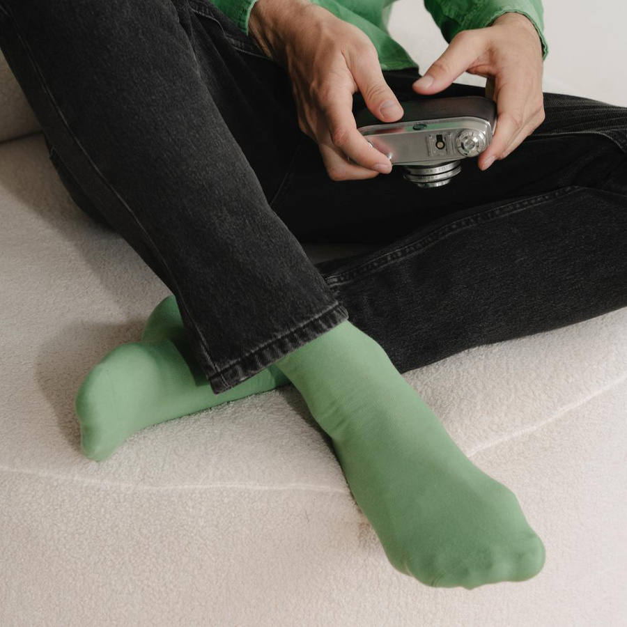 Skarpety Męskie garniturowe cienkie gładkie Art. 056