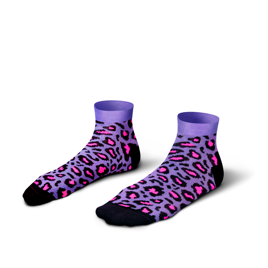 Cętki fioletowe modne skarpety unisex 90% bawełna Finest Sesto Senso – komfort na co dzień