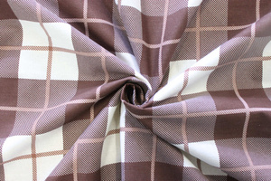 Beżowa kraciasta pościel damska 160x200 bawełna Spod Igły i Nitki – komfortowy sen