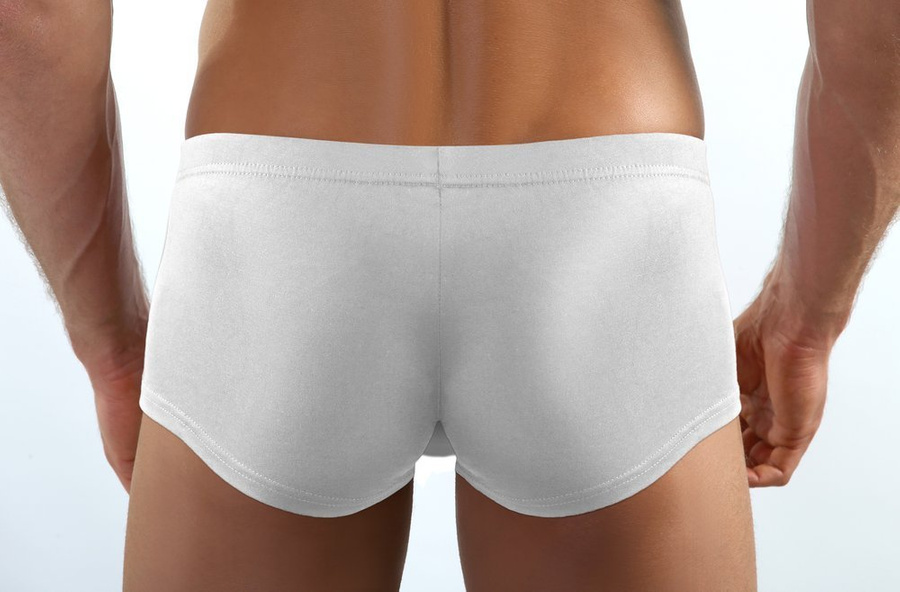 Białe seksowne mini bokserki męskie 93% mikromodal BM06 Sesto Senso – odważny styl