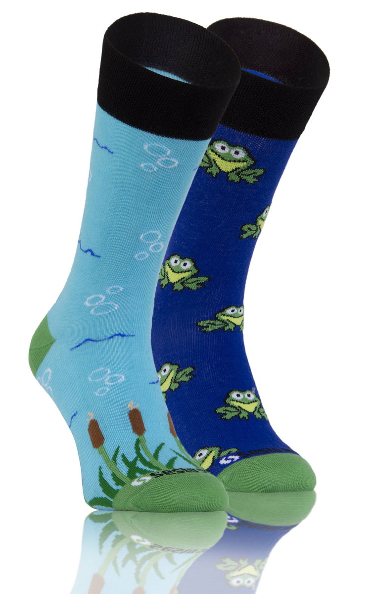 Długie Skarpetki Kolorowe Bawełniane Unisex 90% Bawełna z Zabawnym Wzorem Sesto Senso