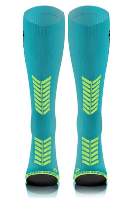 2x Sportowe KOMPRESYJNE długie skarpety do biegania