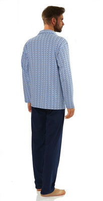 Piżama Męska Długi Rękaw Rozpinana