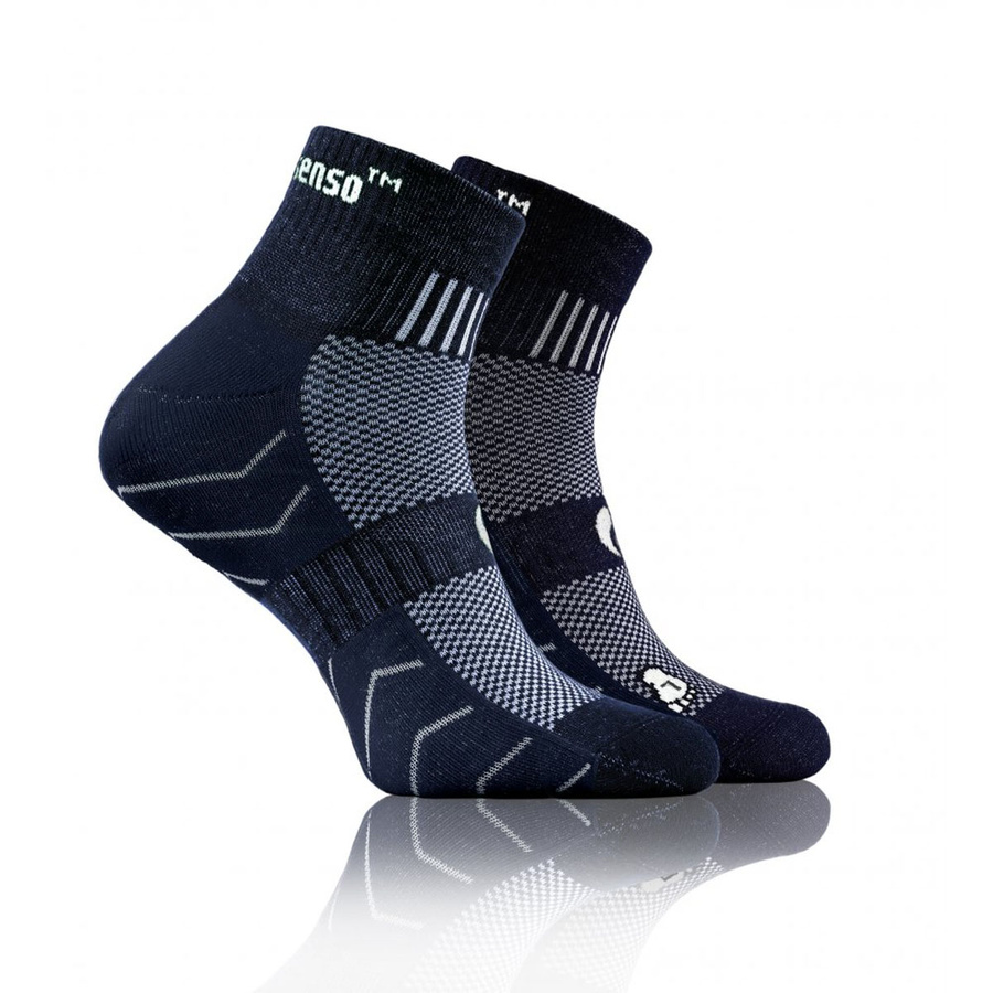 Szare oddychające skarpety męskie 88% bawełna AMZ Multicolor Sesto Senso – komfort dla biegaczy