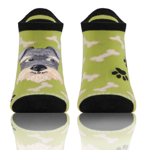 Pieski zielone skarpety stopki unisex 90% bawełna Finest Cotton Sesto Senso – styl i wygoda