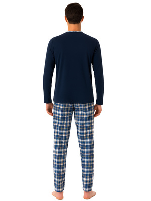 Piżama Męska Długi Rękaw 100% Bawełna