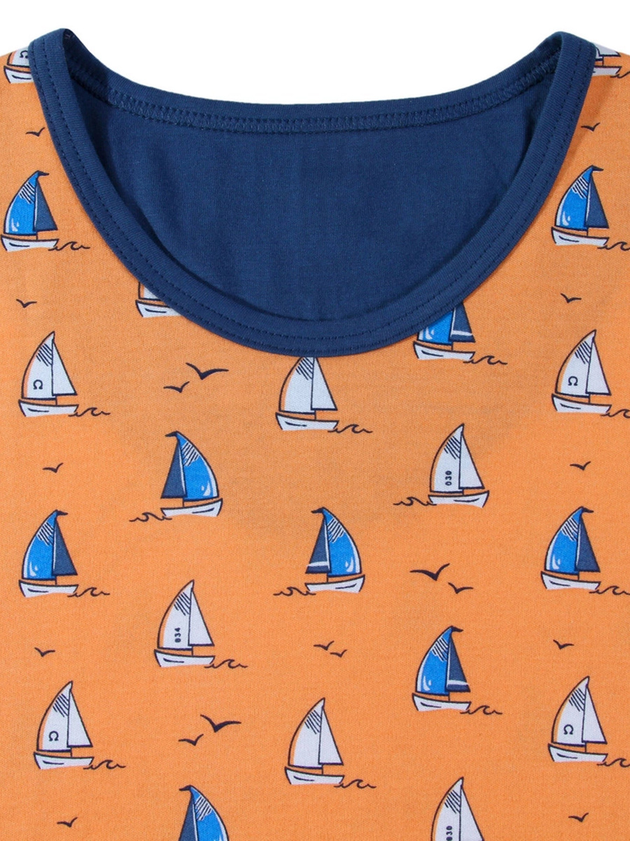 Piżama Męska Krótki Rękaw Krótkie Spodenki