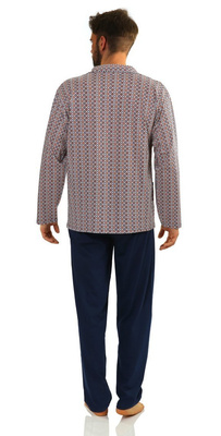 Piżama Męska Długi Rękaw Rozpinana