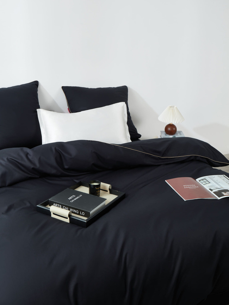 POŚCIEL SATYNA QUEEN PREMIUM CZARNY