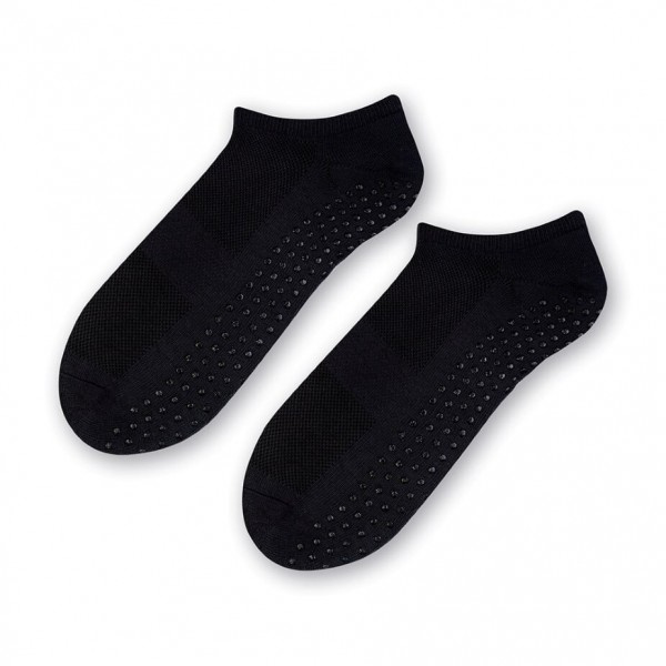 Szare Stopki Antypoślizgowe Bawełna 78% Sport