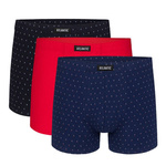Wzorzyste bokserki męskie 3-pack cotton stretch Atlantic – komfort i oddychalność.