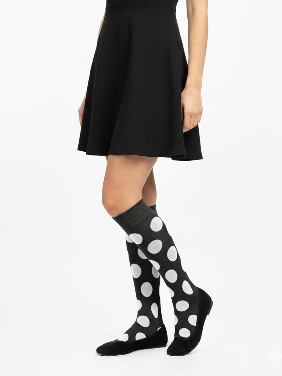 Podkolanówki damskie w grochy aPair