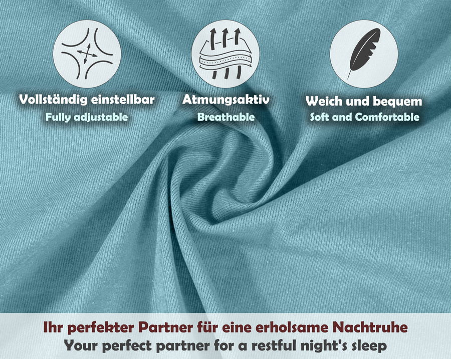 Niebieskie elastyczne prześcieradło z gumką 80% bawełna Jersey Sesto Senso – komfort snu