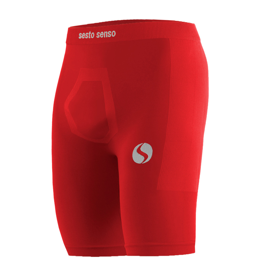 Czerwone bezszwowe spodenki męskie Thermo Active CL41 Sesto Senso – komfort i ochrona