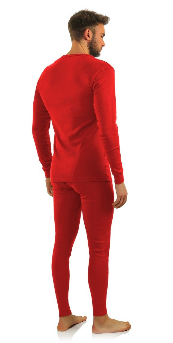 Czerwony podkoszulek męski z długim rękawem 95% bawełna Sesto Senso – wyjątkowy komfort