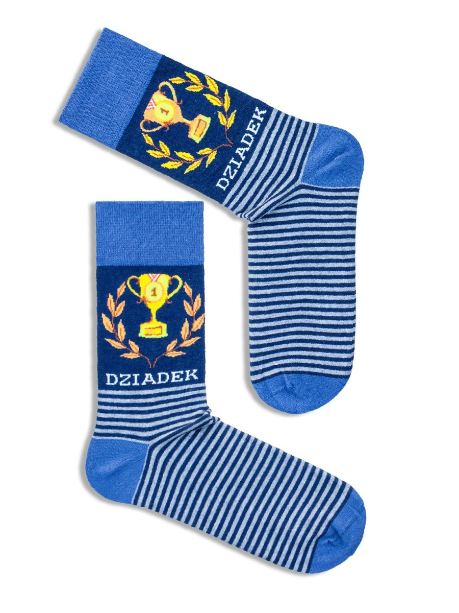 Skarpety męskie napis Jego Wysokość Dziadek 0200 Milena – idealny prezent na Dzień Dziadka