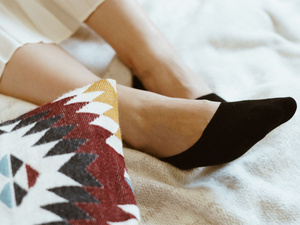 Bambusowe Granatowe Stopki Męskie z Silikonem