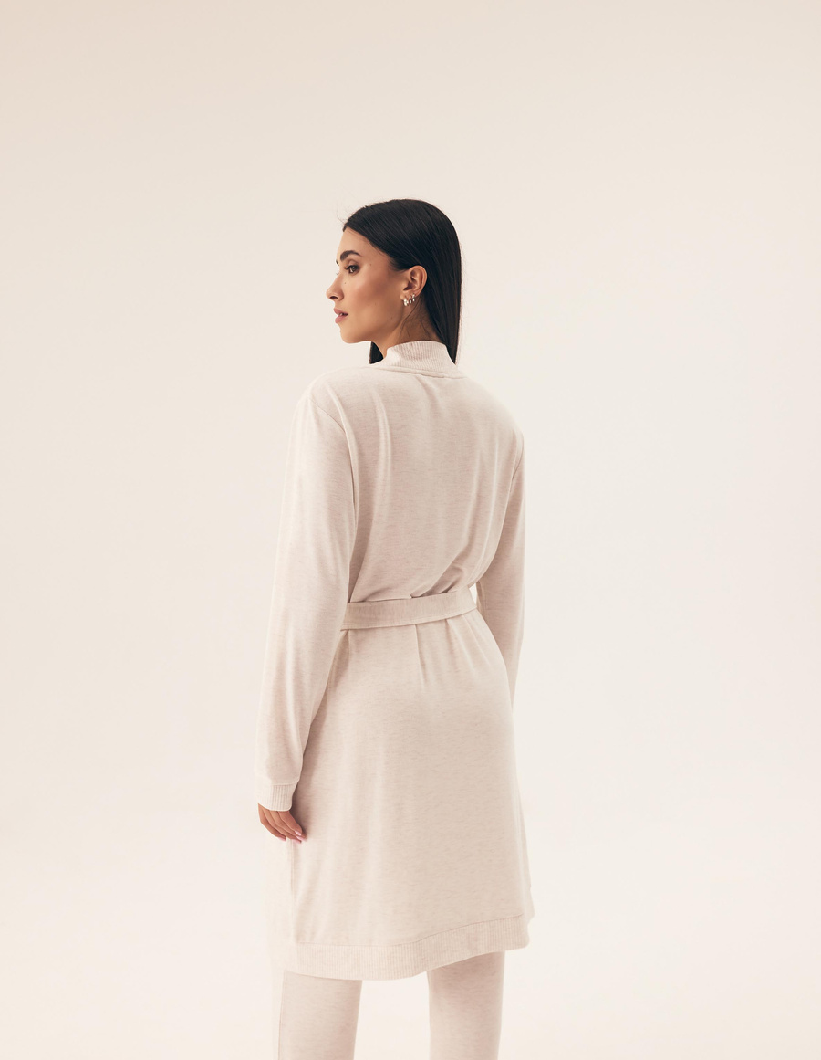 Damski szlafrok Boar 43014 light grey