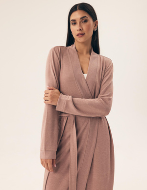 Szlafrok damski 43014 dark red