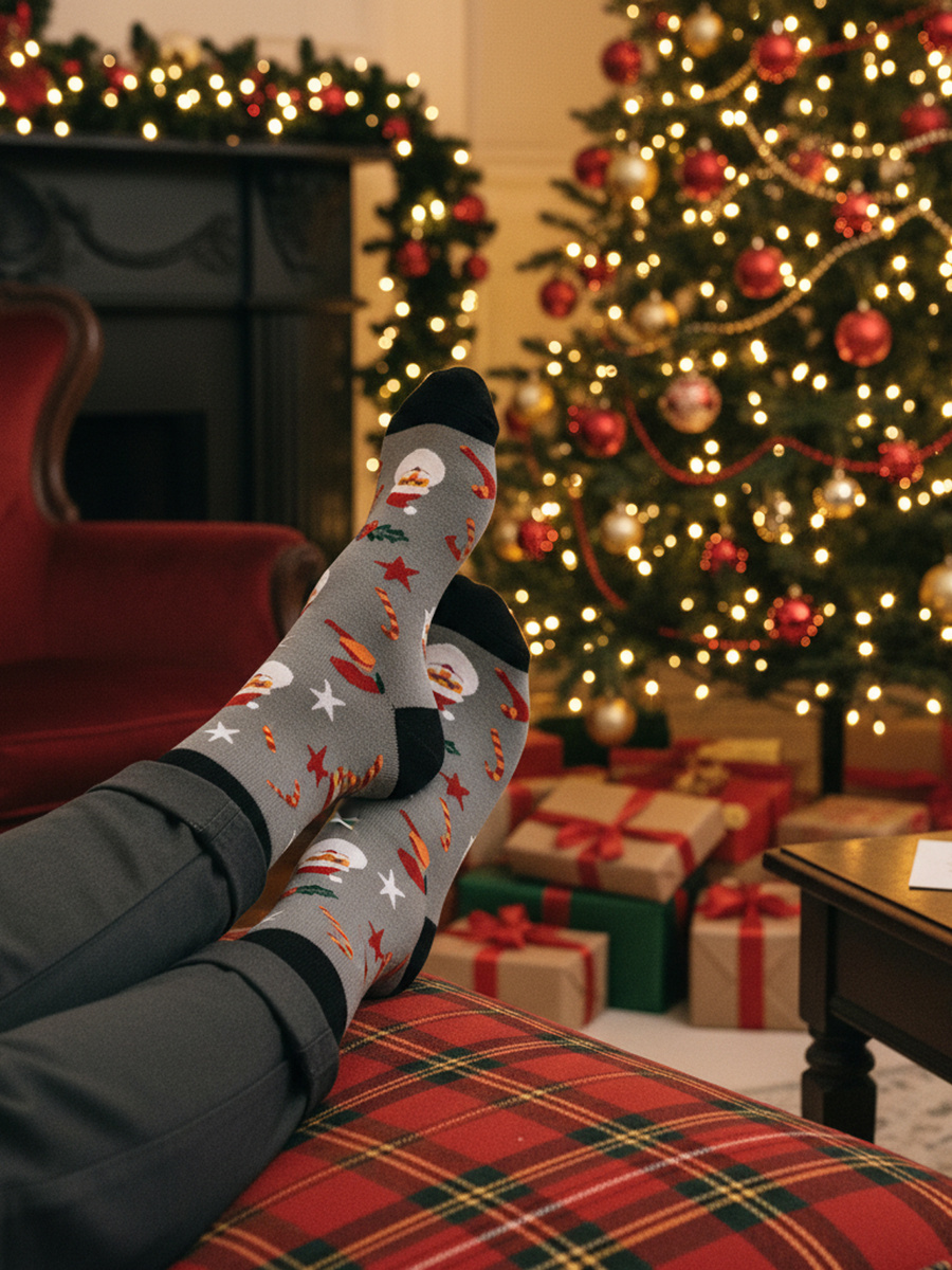 Skarpetki Męskie Świąteczne Mikołaj