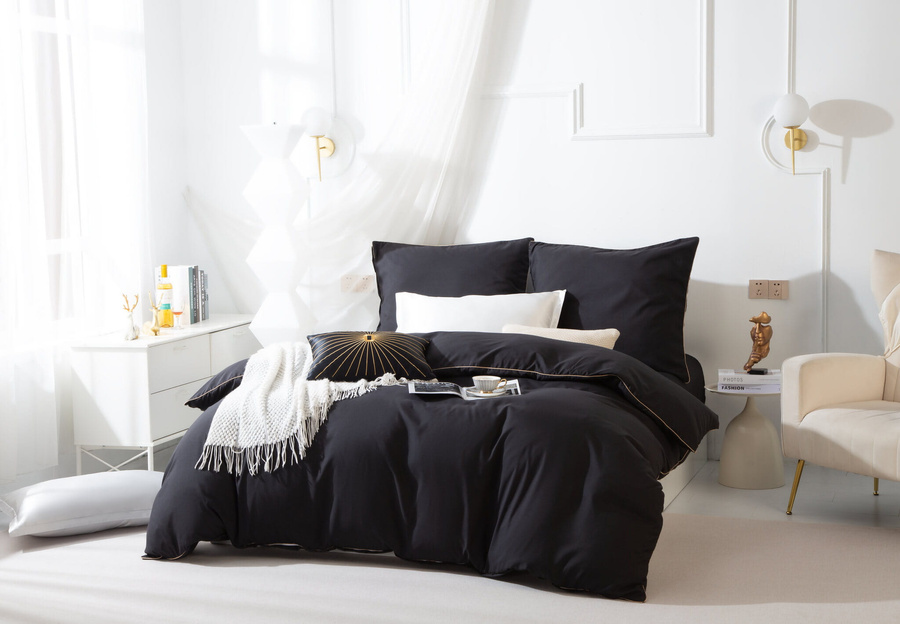 POŚCIEL QUEEN CZARNA ZŁOTA