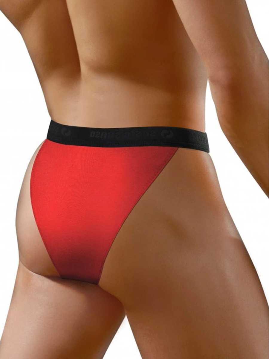 Czerwone sportowe slipy męskie 95% bawełna Puma Tanga Sesto Senso – komfort i styl.