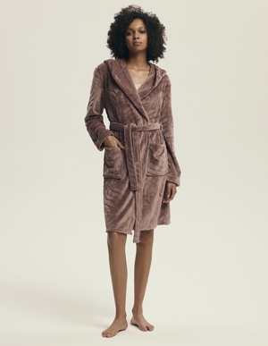 Szlafrok damski Devyn 43602 mahogany