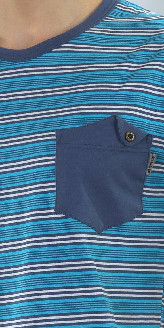 Piżama Męska Krótki Rękaw Krótkie Spodenki