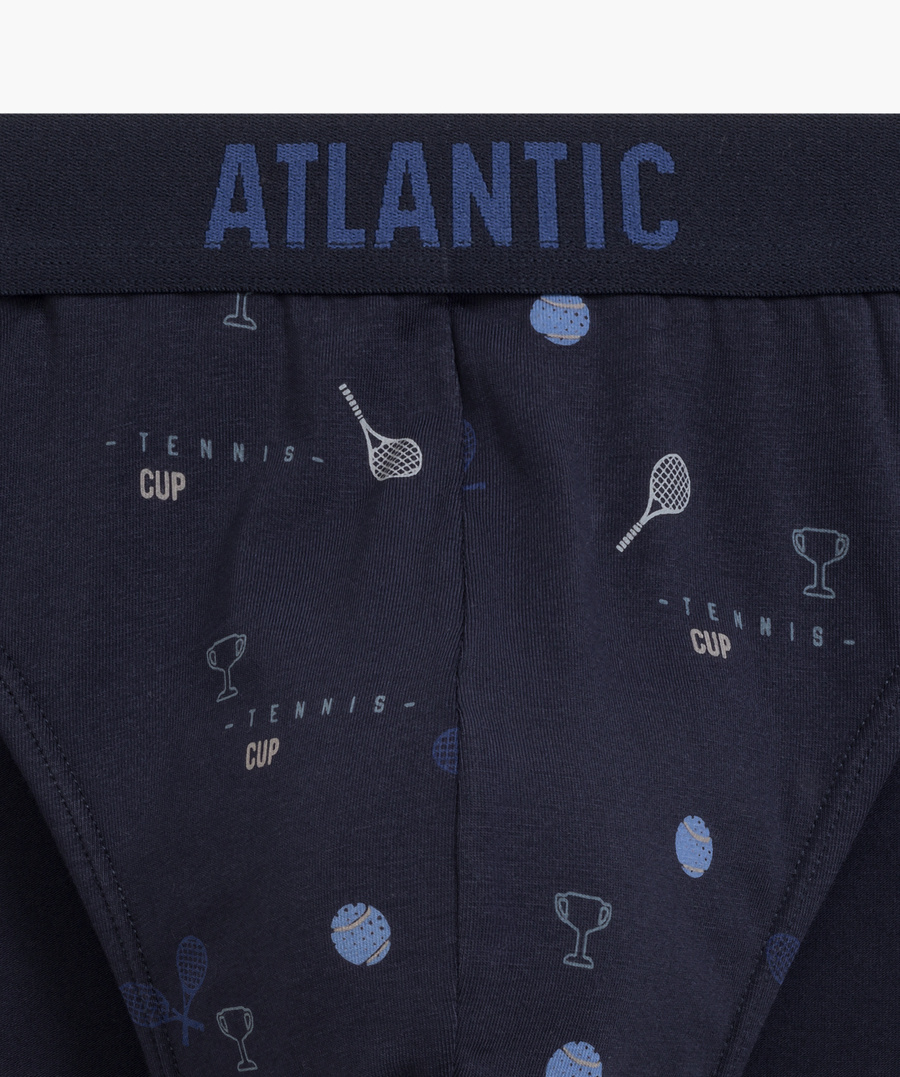 Granatowe bawełniane slipy męskie 95% bawełna model 3MP-171 Atlantic – komfort na co dzień