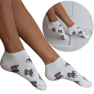 Stopki damskie bawełniane Misie całe
