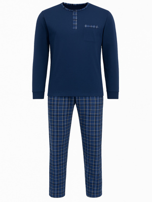 Piżama męska bawełniana z długim rękawem