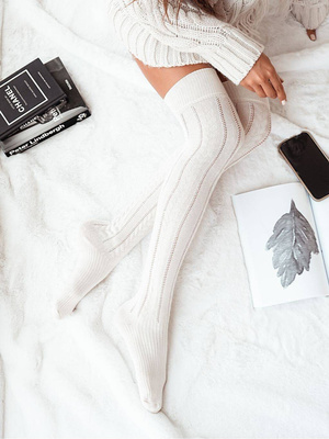 Zakolanówki Ażurowe Warkocz