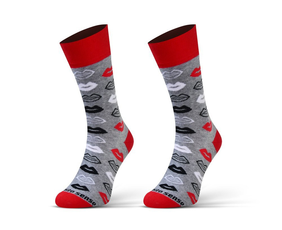 Długie Skarpetki Kolorowe Bawełniane Unisex 90% Bawełna z Zabawnym Wzorem Sesto Senso