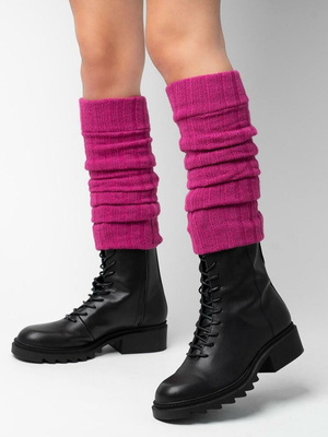 Fioletowe Getry Damskie Wełniane na Jesień