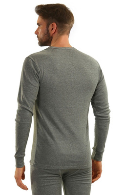 Szary podkoszulek męski z długim rękawem 95% bawełna Sesto Senso – wyjątkowy komfort