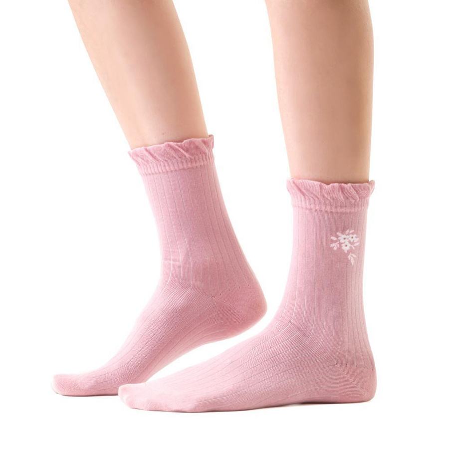 Damskie Skarpetki Bawełniane Planeta Róż Fiolet