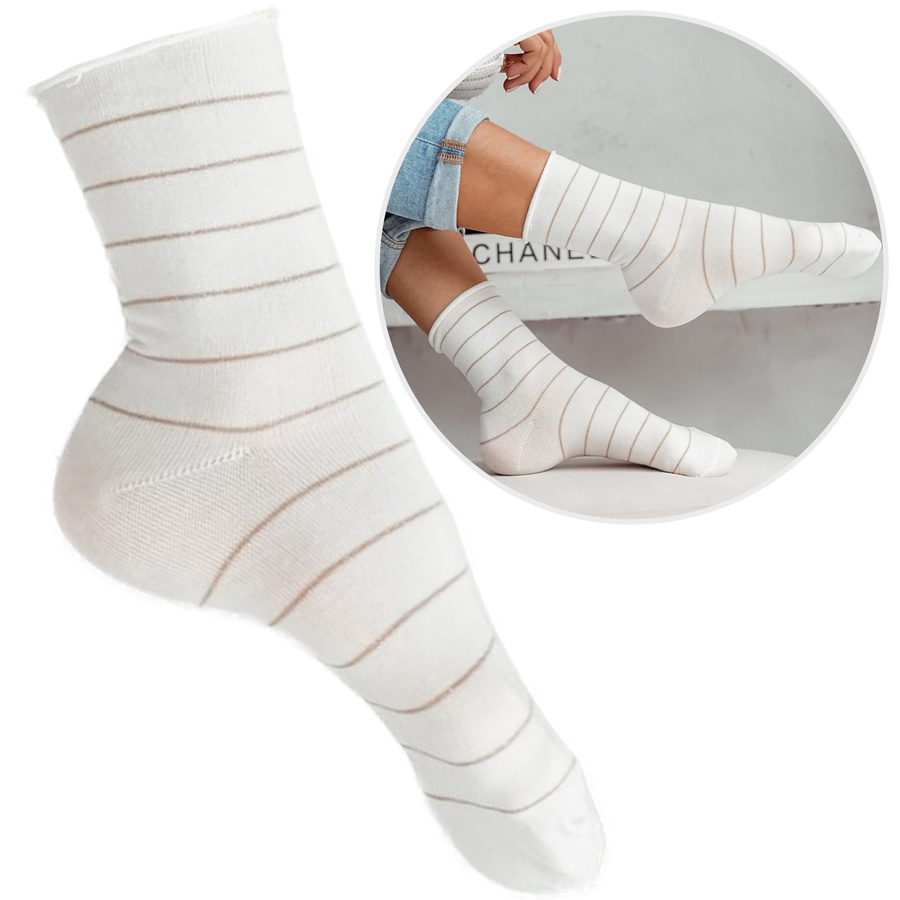 Skarpetki bezuciskowe w Paski 200