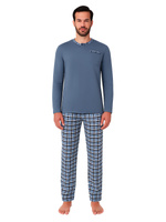 Piżama Męska Długi Rękaw 100% Bawełna