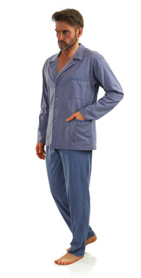 Piżama Męska Rozpinana Długi Rękaw