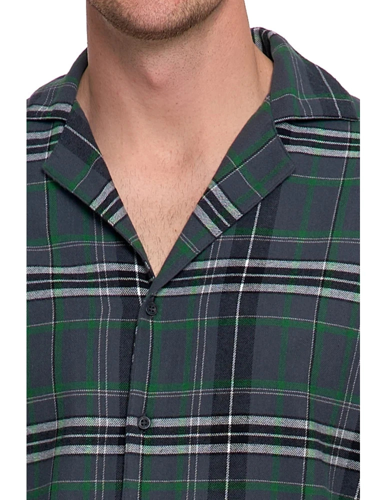 Zielona klasyczna piżama męska z bawełny Moraj – komfort snu i swoboda ruchów